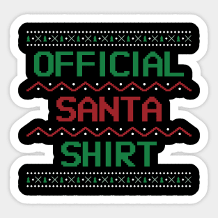 official santa shirt Sticker